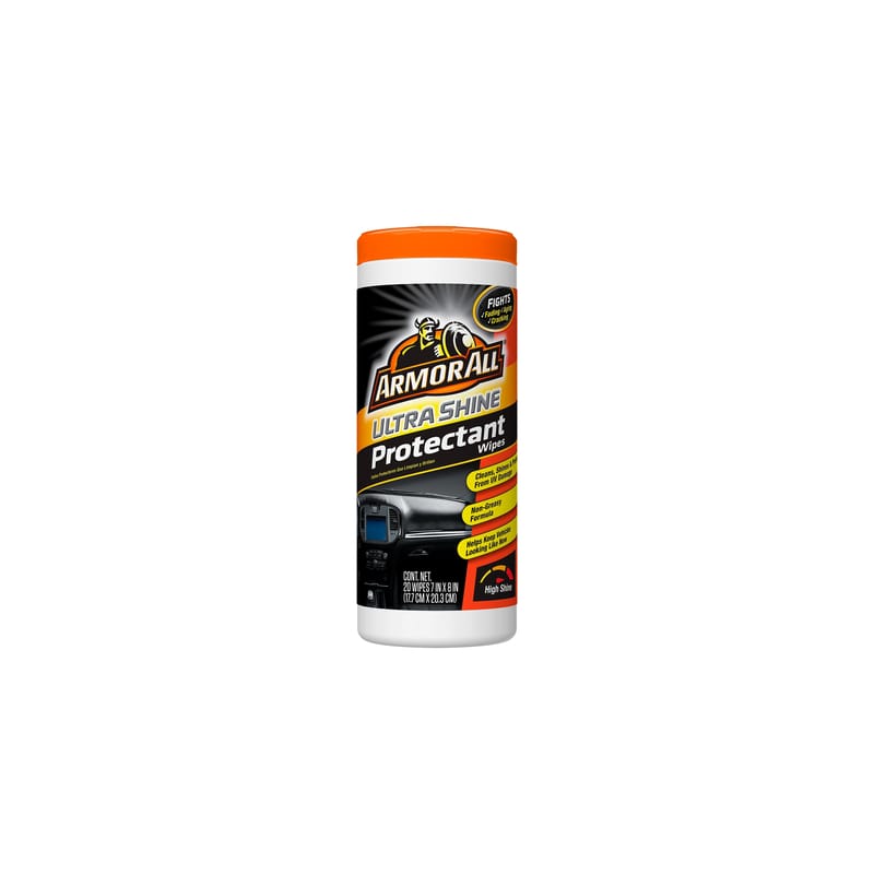 Armor All 10945 Ultra Shine Plastic/Rubber/Vinyl Protectant Wipes 20 ct