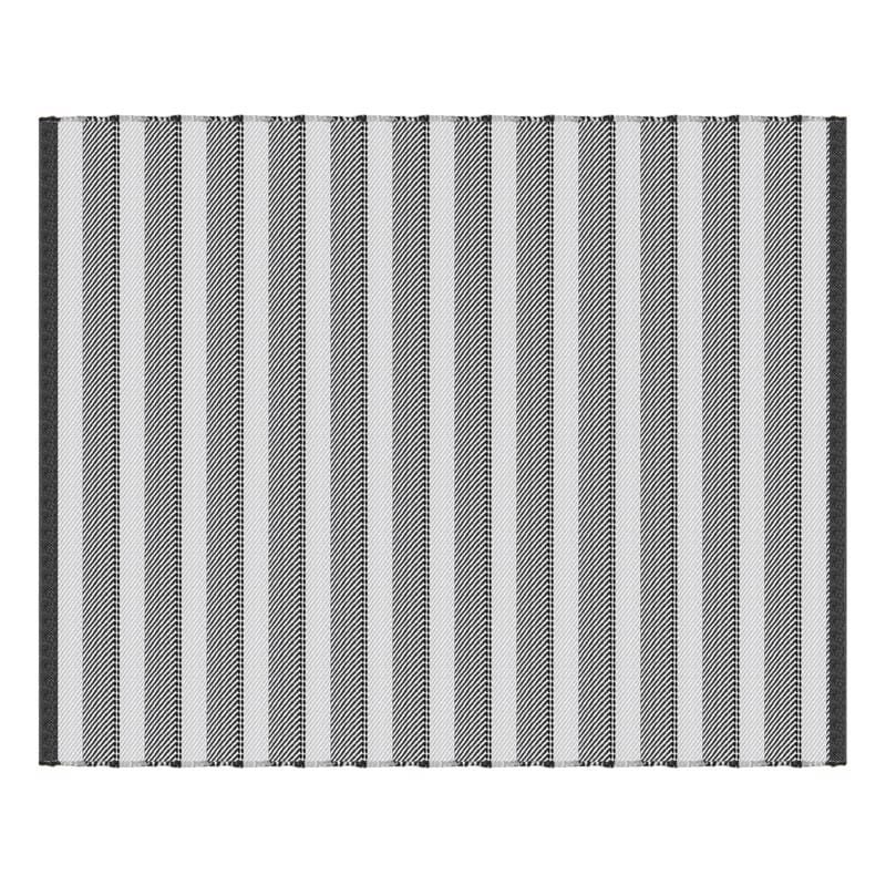 Vivsun Rugs RGS102302 96 in. W X 120 in. L Gray Stripe Polyester Accent Rug