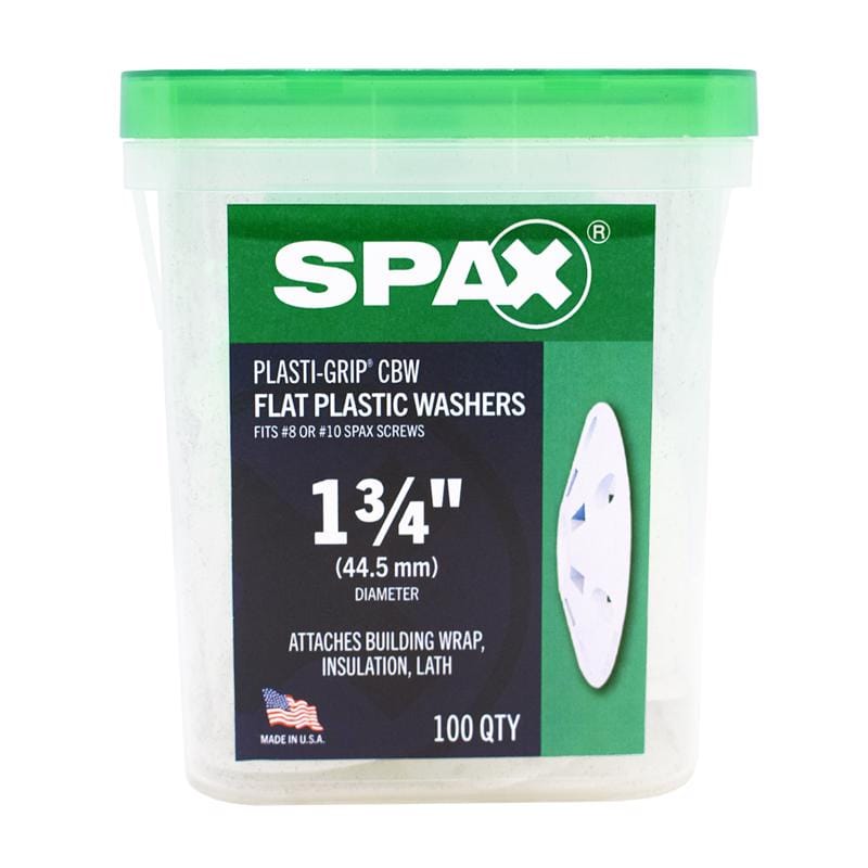 Spax 5019600517508 Plasti-Grip Polypropylene 1-3/4 in. Flat Washer 100 pk