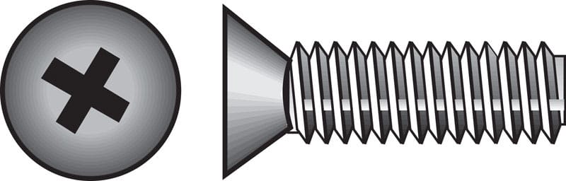 Hillman 101079 No. 10-24 Ga. X 1 in. L Phillips Flat Head Zinc-Plated Steel Machine Screws 100 pk