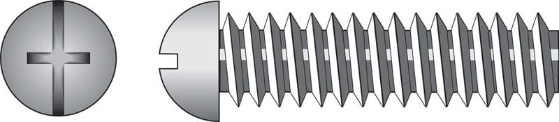 Hillman 90134 No. 6-32 Ga. X 1 in. L Combination Round Head Zinc-Plated Steel Machine Screws 100 pk
