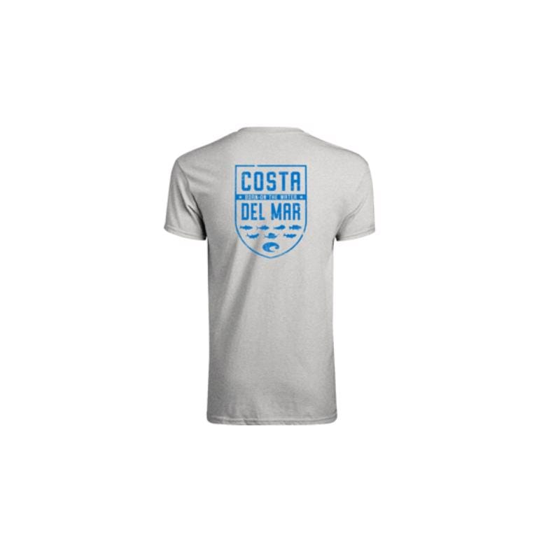 Costa FQA400025-25TM M Short Sleeve Men's Crew Neck Heather Gray Species Shield Tee Shirt