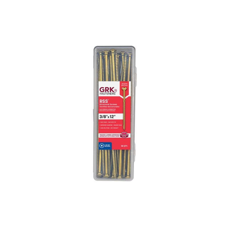 GRK Fasteners 12299 3/8 in. in. X 12 in. L Star Hex Head W-Cut Structural Screws