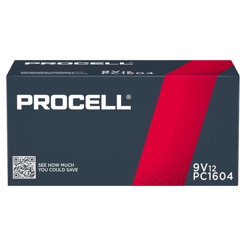 Procell PC1604 2.0 9-Volt Alkaline Batteries 12 pk Boxed