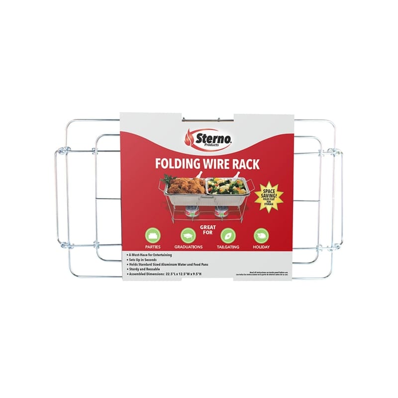 Sterno 70144 Silver Wire Chafing Dish Rack 1.50 in. H X 12.13 in. W X 22.75 in. L 1 pk