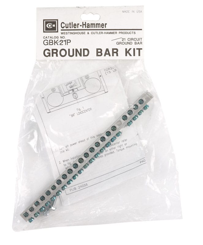 Eaton GBK21P Cutler-Hammer 21 space 21 circuits Bolt-On Mount Ground Bar Kit