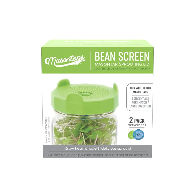 Masontops BS2WGB Bean Screen Wide Mouth Bean Sprout Lid 2 pk