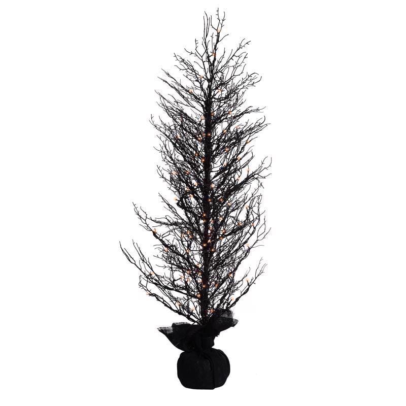 Celebrations 16-07004A Halloween Orange/Purple 100 ct 5 ft. LED Prelit Twiggy Halloween Tree Halloween Decor