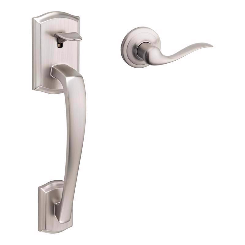 Kwikset 98150-013 Prescott Satin Nickel Entry Handleset 1-3/4 in.