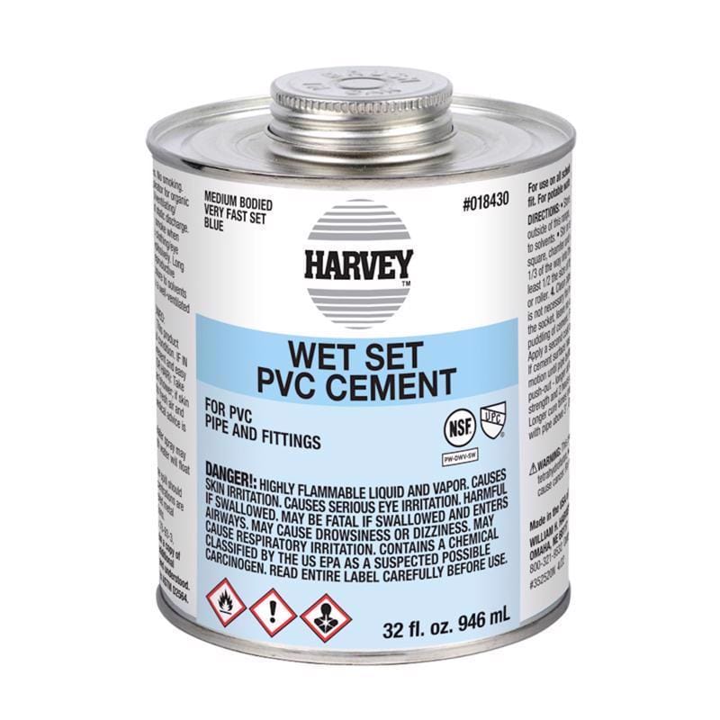 Oatey 18430V-12 Harvey Blue Cement For PVC 32 oz