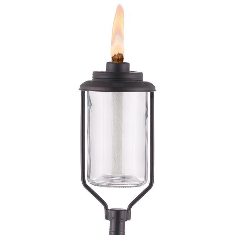 Tiki 1120036 Convertible Black/Clear Glass/Metal 65 in. Tiki Outdoor Torch 1 pc