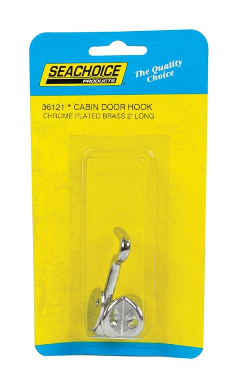 Seachoice 50-36121 Chrome-Plated Brass 2 in. L Cabin Door Hook 1 pk