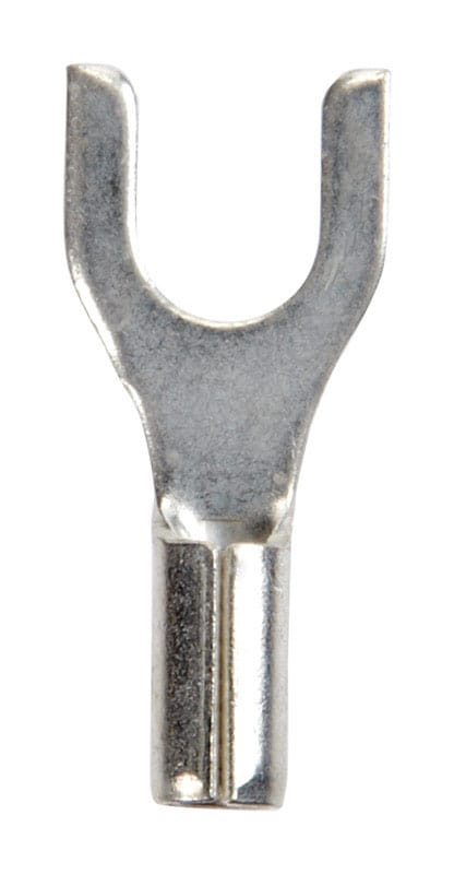 Jandorf 60980 22-18 Ga. Uninsulated Wire Spade Terminal Silver 5 pk