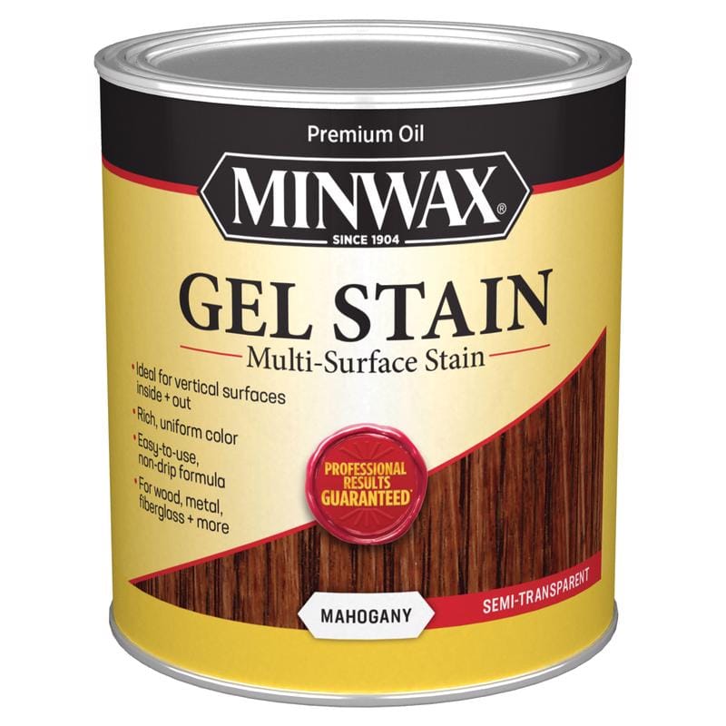 Minwax 66050000 Gel Stain Semi-Transparent Mahogany Oil-Based Gel Stain 1 qt