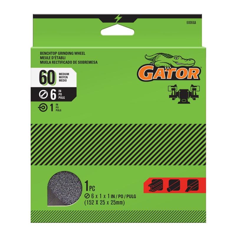 Gator 6006GA 6 in. D X 1 in. X 1 in. thick Grinding Wheel 1 pc