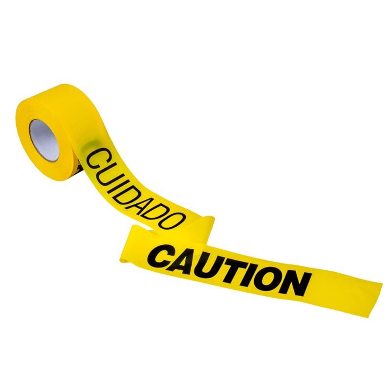 C.H. Hanson 16002 1000 ft. L X 3 in. W Plastic Caution Cuidado Bilingual Barricade Tape Yellow