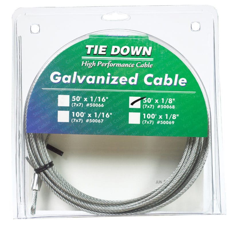 Tie Down Engineering 50068 1/8 in. D X 50 ft. L Galvanized Steel Aircraft Cable