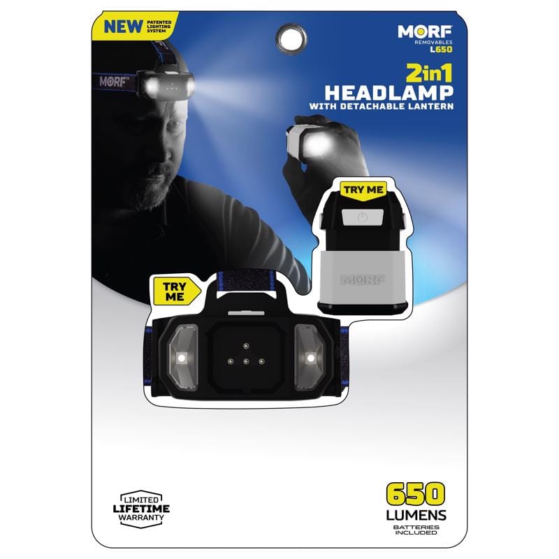 Police Security 98849 MORF 650 lm Black LED Head Lamp AA Battery