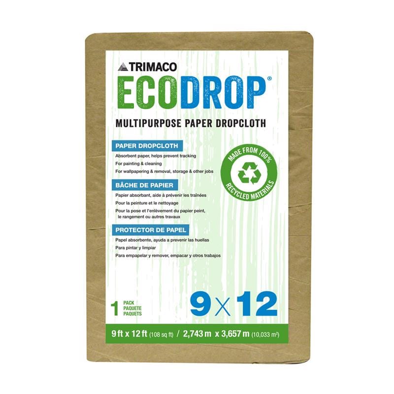 Trimaco 02101 EcoDrop 9 ft. W X 12 ft. L Paper Drop Cloth 1 pk