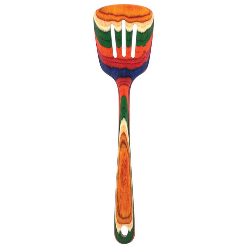 Totally Bamboo 20-9503 Baltique Multicolored Birch Wood Slotted Spatula