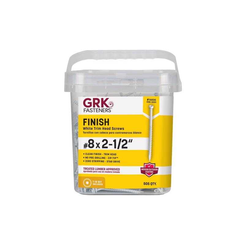 GRK Fasteners 16830 No. 8 X 2-1/2 in. L Star Climatek Coarse Trim Screws 505 pk