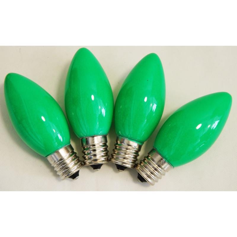 Celebrations BU4C9OGRA Incandescent C9 Green 4 ct Replacement Christmas Light Bulbs 0.08 ft.