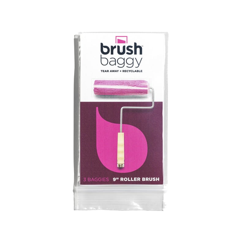Brushbaggy BBS301 6 in. W X 12.75 in. L Clear Polypropylene Paint Roller Cover Baggy