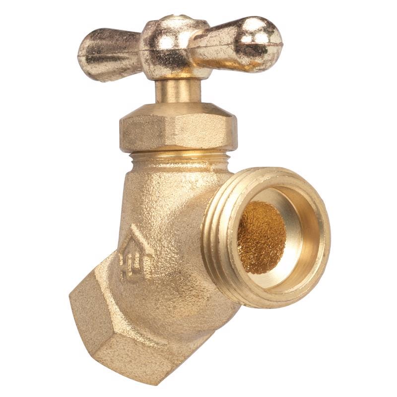 Homewerks VHNSTDB4 3/4 in. FIP X 3/4 in. MHT Brass No-Kink Hose Bibb