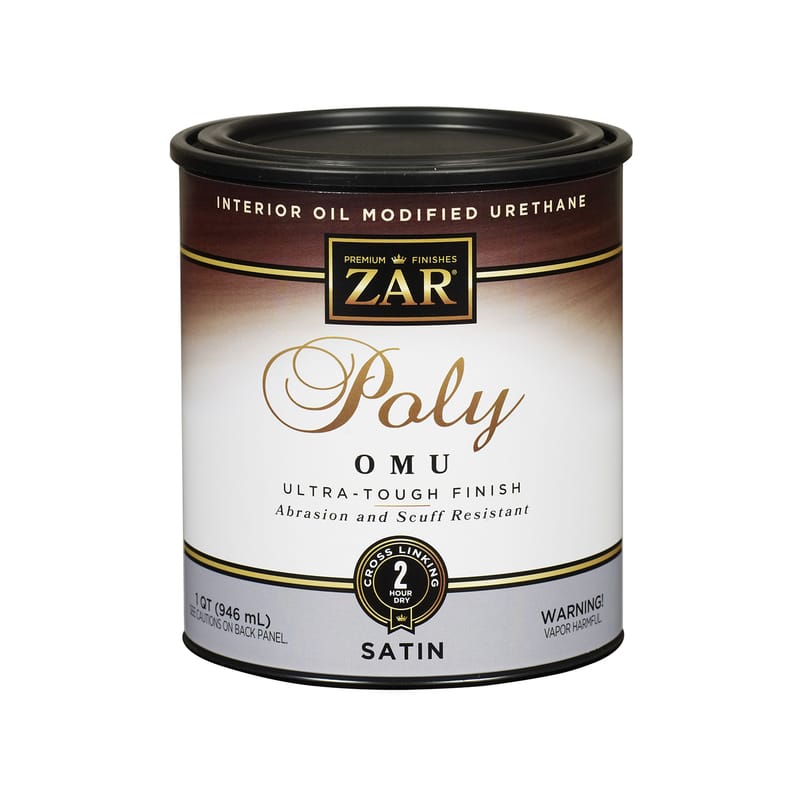 Zar 832734 Ultra Max Satin Clear Water-Based Polyurethane 1 qt