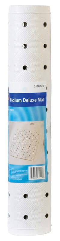 Living Accents MB3205 22 in. L X 15 in. W White Vinyl Bath Mat Latex Free