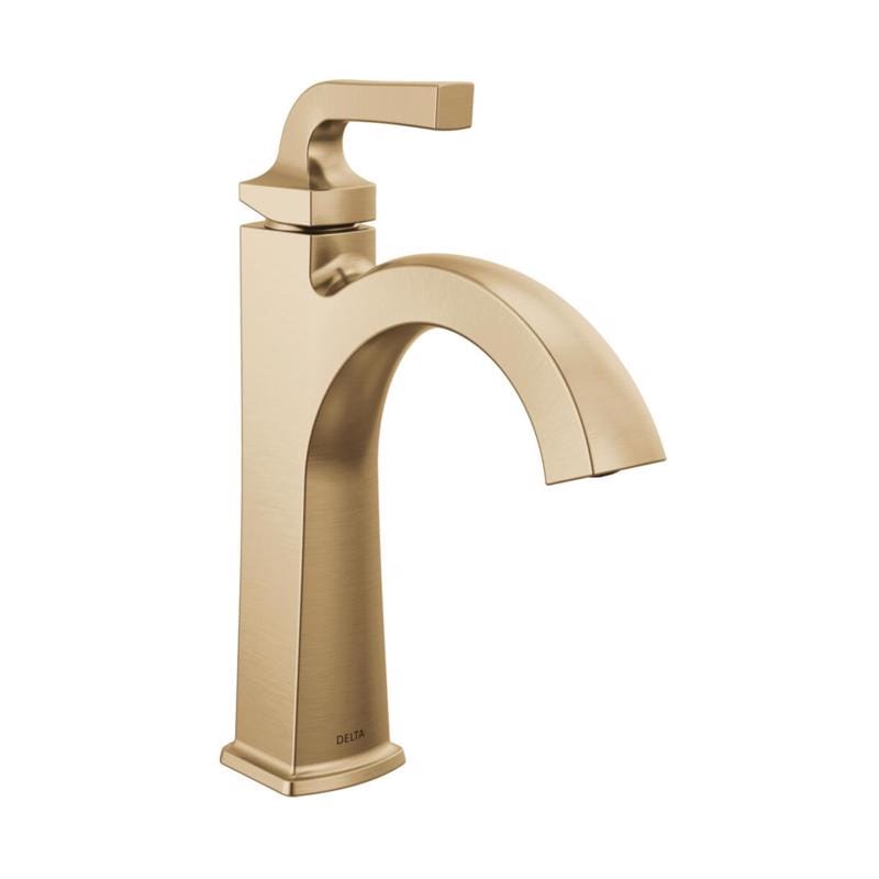 Delta 15854LF-CZ Knoxville Bronzed Gold Contemporary Single-Handle Bathroom Sink Faucet 4 in.