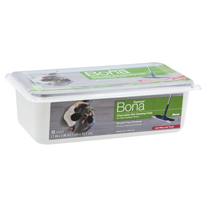 Bona AX0003576 Express Disposable Wet Cleaning Pads Pads 12 pk