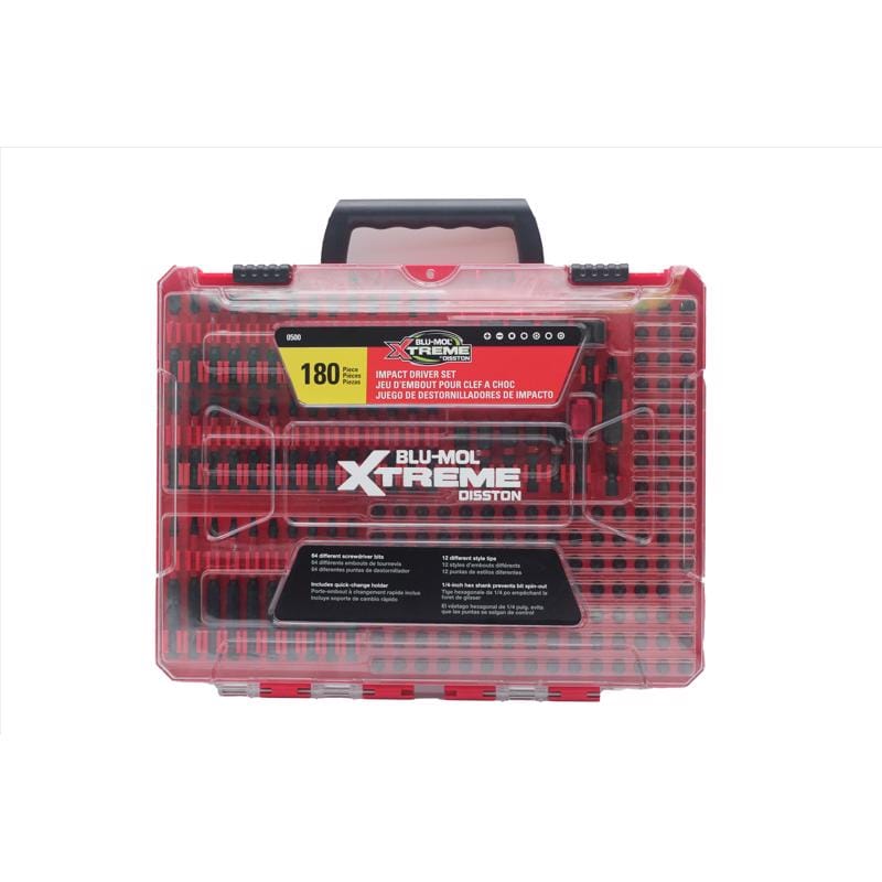 Blu-Mol Xtreme E0100501 Assorted Impact Driver Bit Set 180 pc