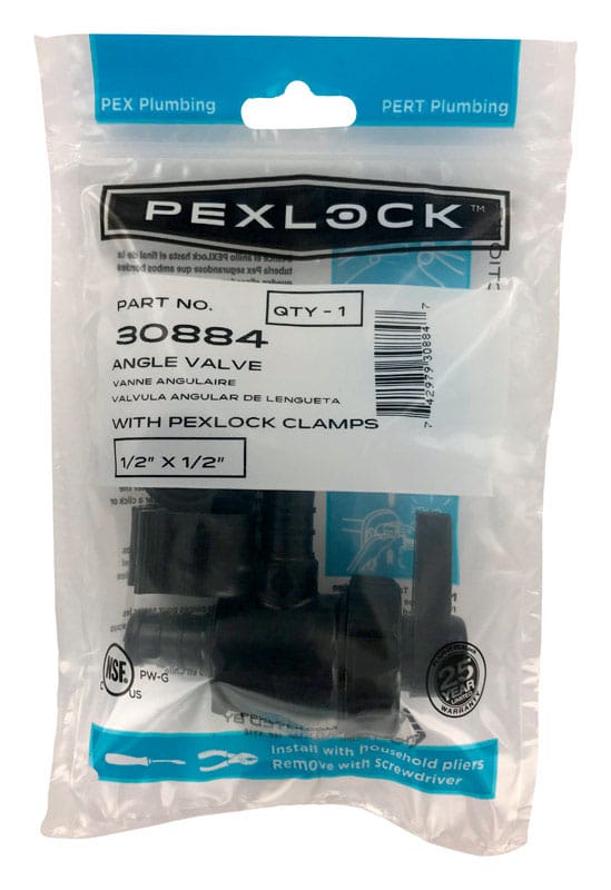 Flair-It 30884 PEXLock 1/2 in. PEX X 1/2 in. D PEX PPSU Angle Valve