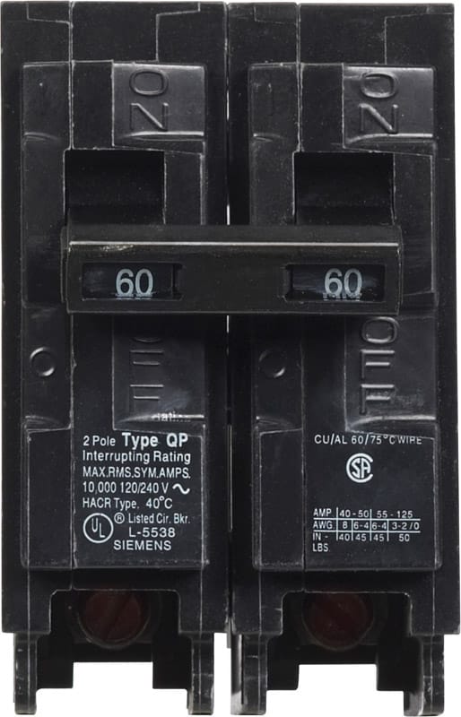 Siemens Q260 60 amps Standard 2-Pole Circuit Breaker