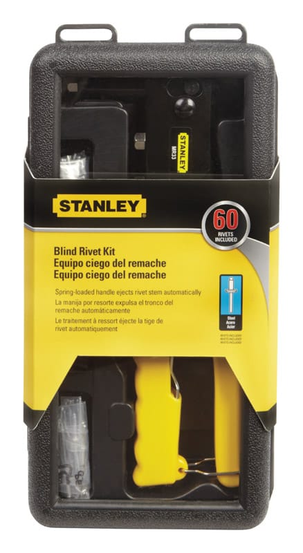 Stanley STHT72179 Steel Blind Rivet Tool Kit Yellow 60 pc