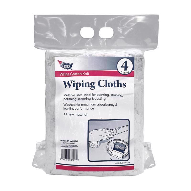 Paint Usa 6414BL0510DUSA Cotton Knit Wiping Rags 4 lb 1 pk
