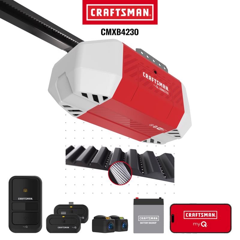 Craftsman CMXB4230 3/4 HP Belt Drive WiFi Compatible Smart-Enabled Garage Door Opener