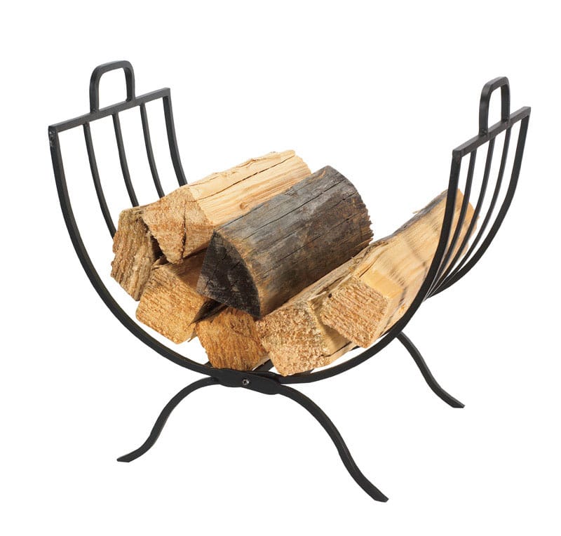 Panacea 15221 Black Matte Steel Log Rack