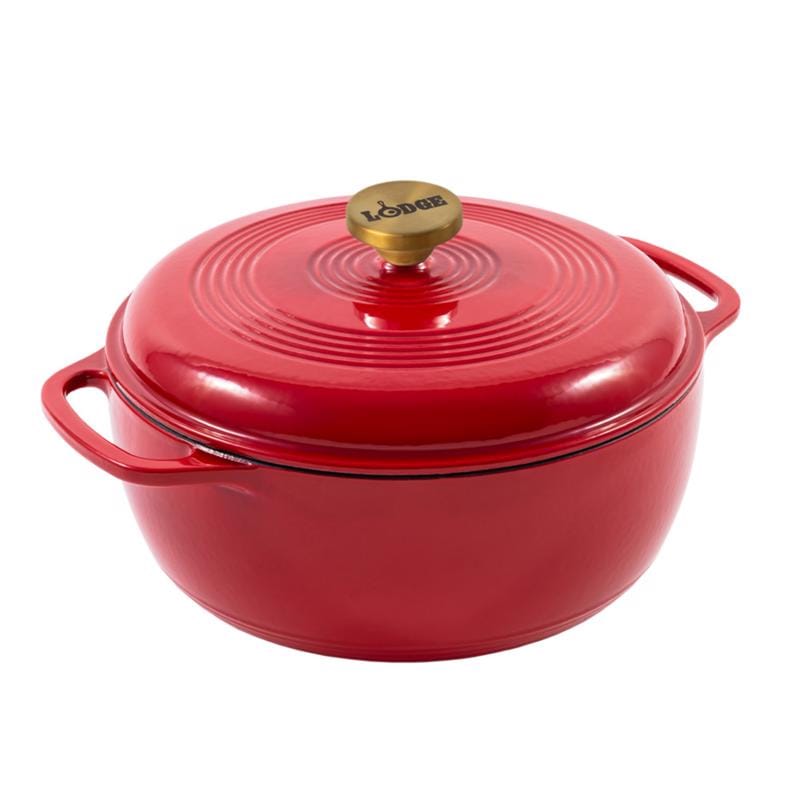Lodge EC6D402G Porcelain Enamel Dutch Oven 10.5 in. 6 qt Red