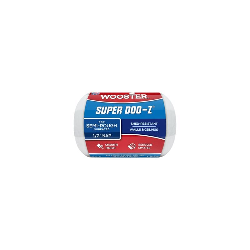 Wooster R204-4 Super Doo-Z Fabric 4 in. W X 1/2 in. Regular Paint Roller Cover 1 pk