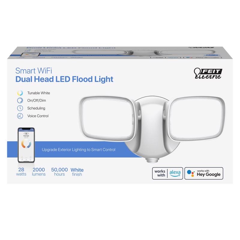 Feit S9DFL/CCT/WH/AG Smart Home Switch Hardwired LED White Smart-Enabled Security Floodlight