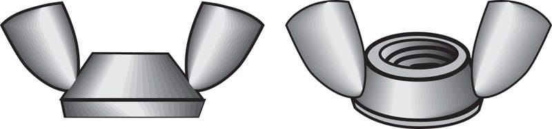 Hillman 180255 3/8 in. Zinc-Plated Steel SAE Wing Nut 100 pk