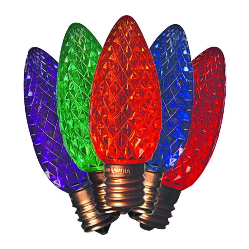 Holiday Bright Lights 25LEDFC9TMUTWA LED C9 Multicolored 25 ct Replacement Christmas Light Bulbs