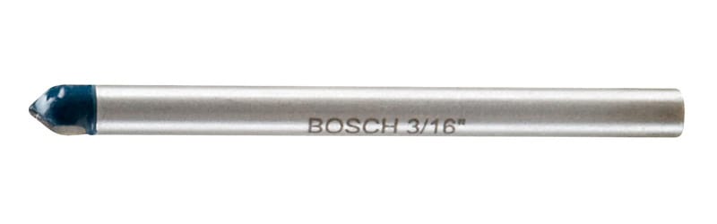 Bosch GT200 3/16 in. X 2 in. L Carbide Tipped Glass and Tile Bit 3-Flat Shank 1 pk