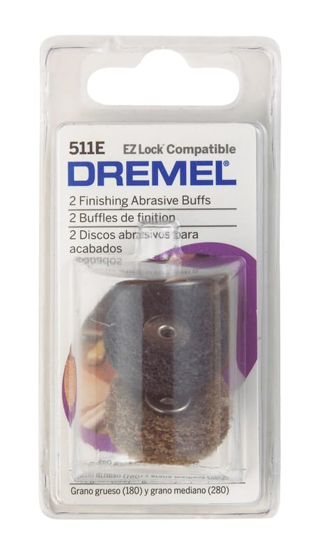 Dremel 511E EZ Lock 15/16 in. X 1/2 in. L Metal Abrasive Buffs 2 pk