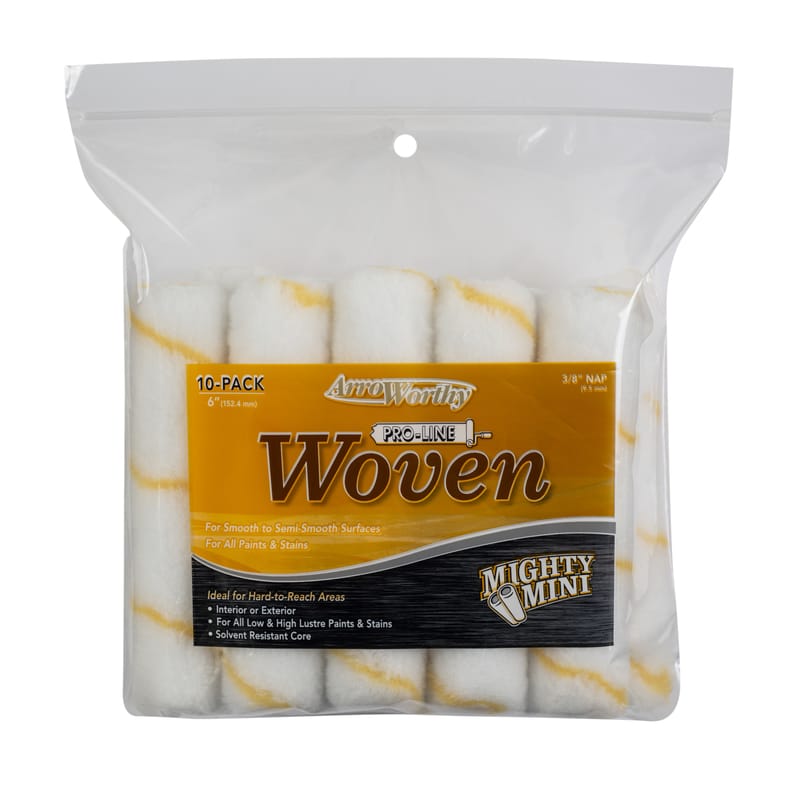 ArroWorthy 6.5-WL3CK 0650 Pro-Line Woven 6.5 in. W X 3/8 in. Mini Paint Roller Cover 10 pk