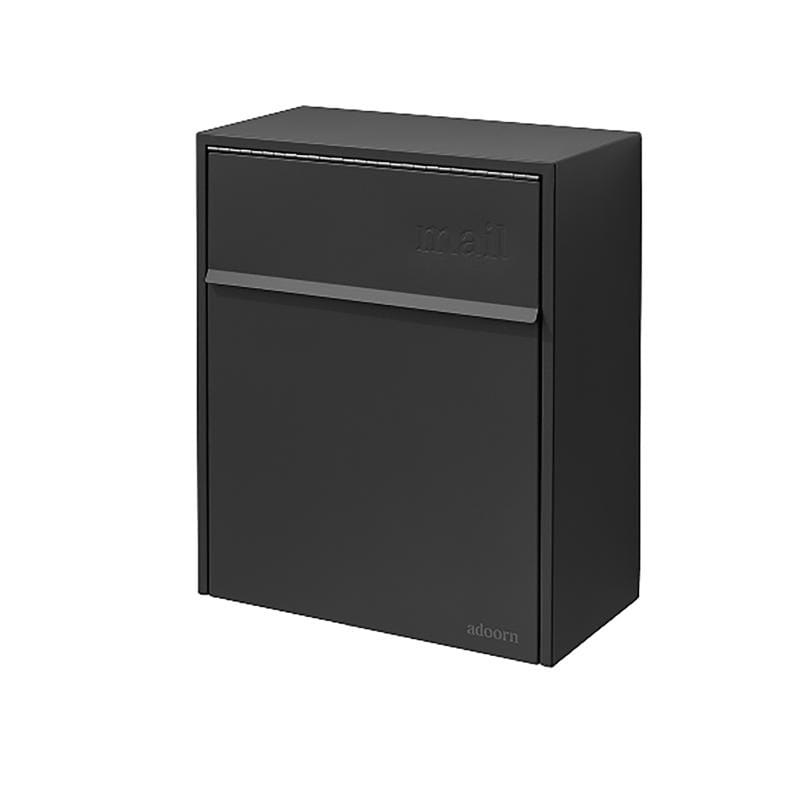 Adoorn DSWM-NL-BLACK Galvanized Steel Wall Mount Black Mailbox