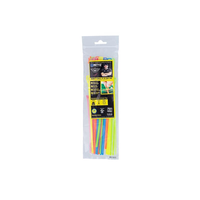 Retyz PJDRTZ-VEF01-MA 6/8/10 in. L Assorted Cable Tie 30 pk