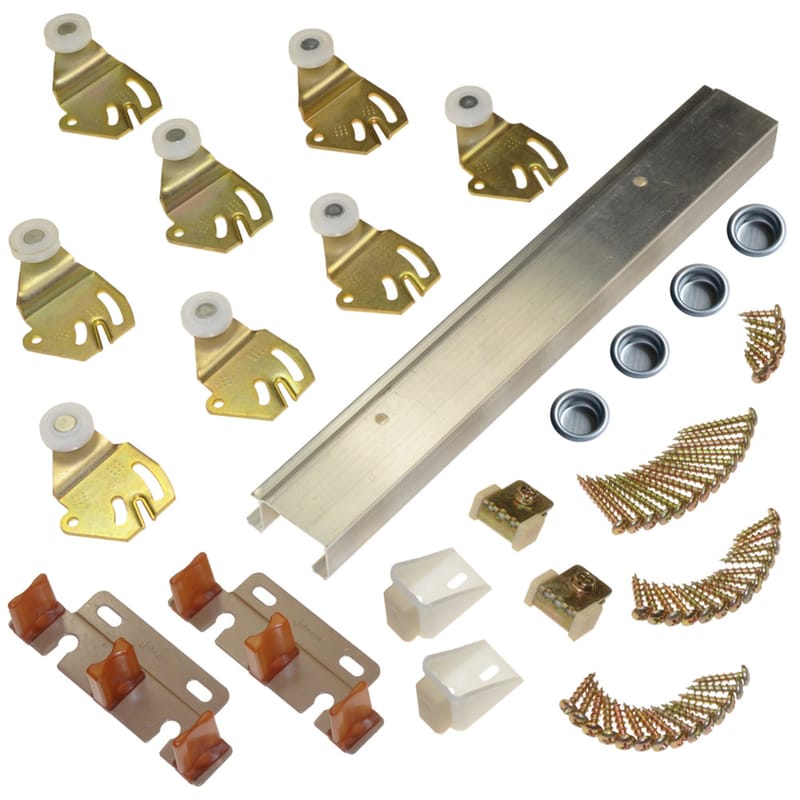 Johnson Hardware 2200964D 2200 Aluminum By-Pass Door Hardware Set